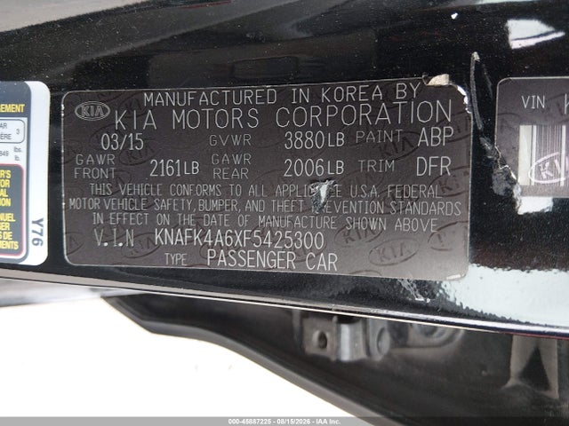 KIA FORTE LX 2015 KNAFK4A6XF5425300 Image 9