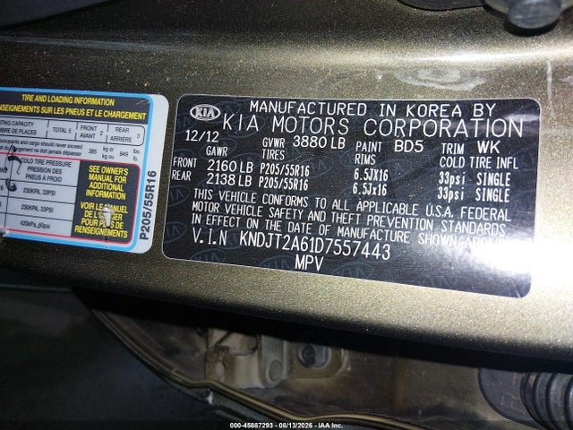Продаж на аукціоні авто 2013 Kia Soul +, vin: KNDJT2A61D7557443, номер лоту: 45887293