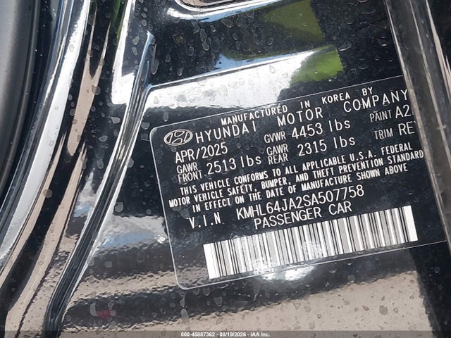 Hyundai SONATA SEL 2025 KMHL64JA2SA507758 Image 9