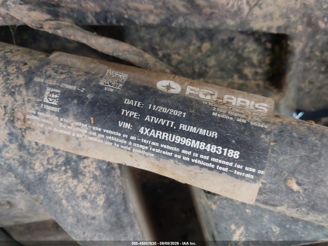45887630 :رقم المزاد ، 4XARRU996M8483188 vin ، 2021 Polaris Ranger Xp 1000 Northstar Premium مزاد بيع