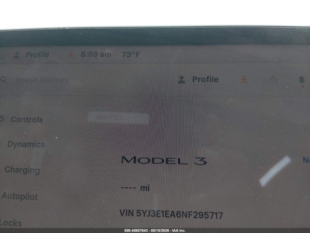 Tesla Model 3 Rear-wheel Drive 2022 5YJ3E1EA6NF295717 Image 7