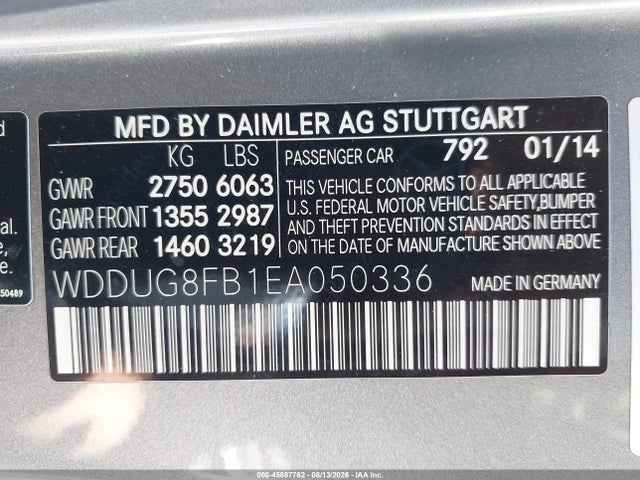 WDDUG8FB1EA050336 Mercedes-Benz S 550 4matic