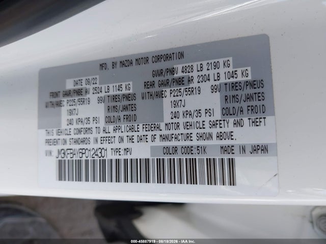Mazda Cx-5 2.5 Turbo 2023 JM3KFBAY6P0124301 Image 9