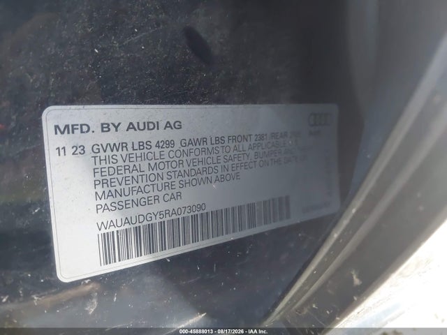Aukcja sprzedaży 2024 Audi A3 Premium 40 Tfsi Front-wheel Drive S Tronic, vin: WAUAUDGY5RA073090, numer aukcji: 45888013