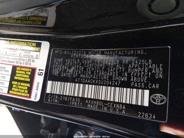 Toyota CAMRY LE 2025 4T1DAACKXSU204247 Image 9
