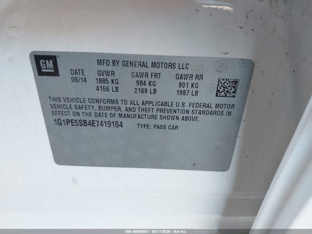 Chevrolet Cruze 2lt Auto 2014 1G1PE5SB4E7419164 Image 9