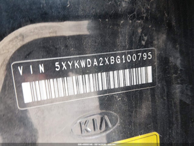Aukcja sprzedaży 2011 Kia Sorento Sx V6, vin: 5XYKWDA2XBG100795, numer aukcji: 45888146