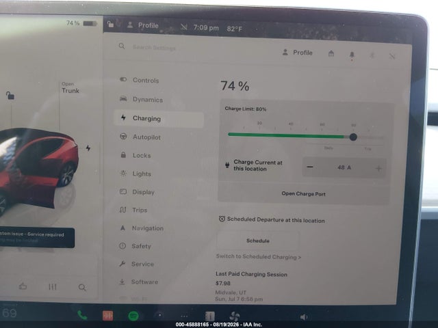 Продаж на аукціоні авто 2023 Tesla Model Y Awd/long Range Dual Motor All-wheel Drive, vin: 7SAYGDEEXPF714596, номер лоту: 45888165