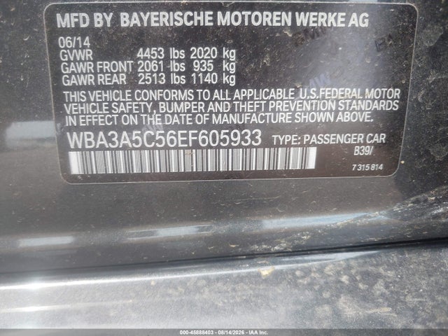 WBA3A5C56EF605933 BMW 328I
