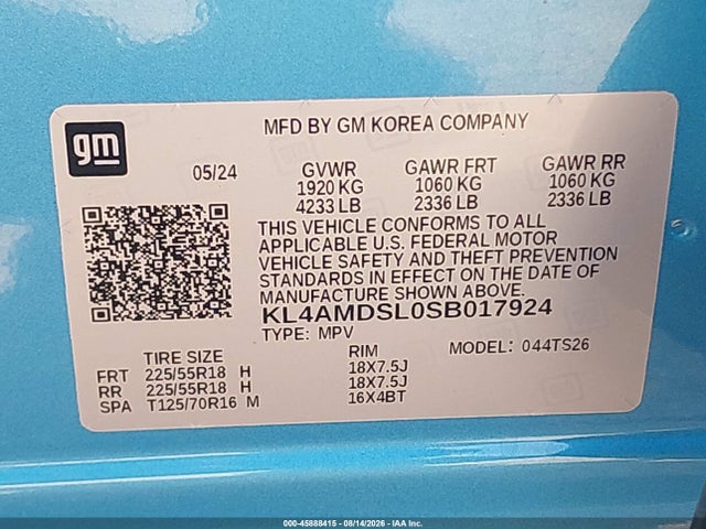 Auction sale of the 2025 Buick Encore Gx Sport Touring Fwd, vin: KL4AMDSL0SB017924, lot number: 45888415