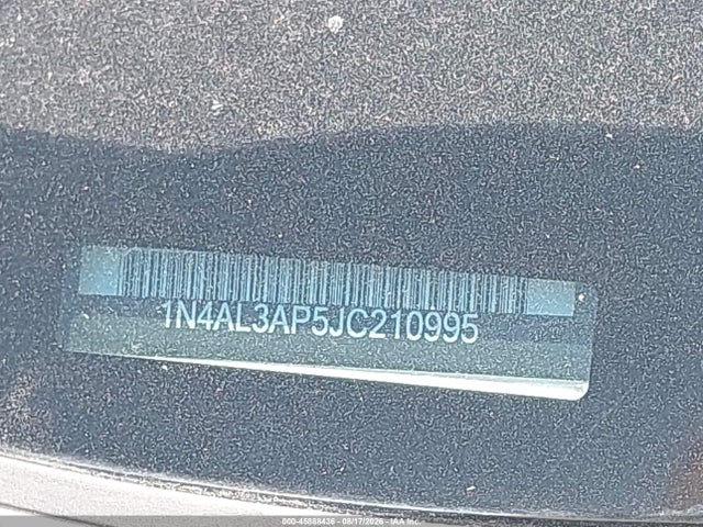45888436 :رقم المزاد ، 1N4AL3AP5JC210995 vin ، 2018 Nissan Altima 2.5 Sv مزاد بيع