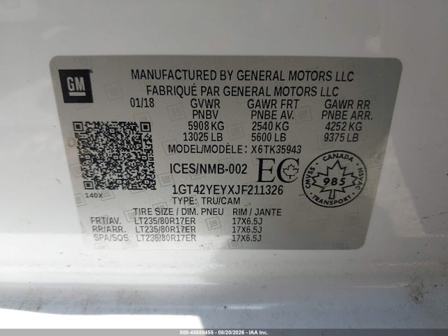 GMC Sierra 3500hd Denali 2018 1GT42YEYXJF211326 Image 9