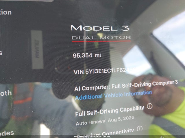 Aukcja sprzedaży 2020 Tesla Model 3 Performance Dual Motor All-wheel Drive, vin: 5YJ3E1EC1LF624967, numer aukcji: 45888503
