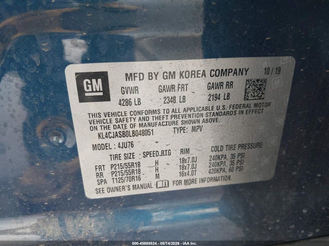 Buick Encore Fwd Preferred 2020 KL4CJASB0LB048051 Image 9
