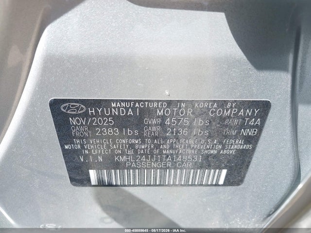 KMHL24JJ1TA148531 Hyundai Sonata Hybrid Blue