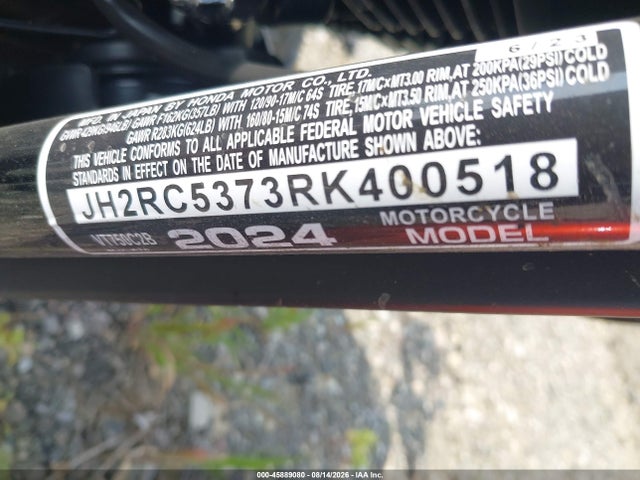 Aukcja sprzedaży 2024 Honda Vt750 C2b, vin: JH2RC5373RK400518, numer aukcji: 45889080