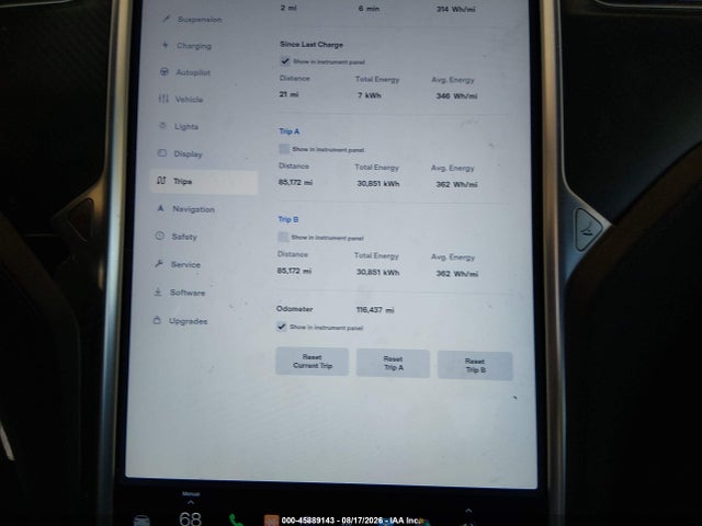 Продажа на аукционе авто 2015 Tesla Model S 70d/85d/p85d, vin: 5YJSA1E29FF115079, номер лота: 45889143
