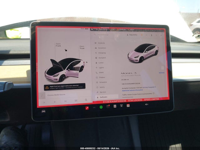 Aukcja sprzedaży 2021 Tesla Model 3 Standard Range Plus Rear-wheel Drive, vin: 5YJ3E1EA9MF030238, numer aukcji: 45889232