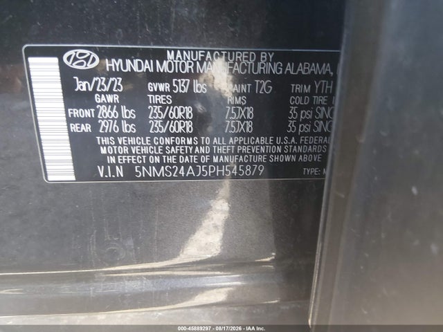 Hyundai Santa Fe Sel 2023 5NMS24AJ5PH545879 Image 9