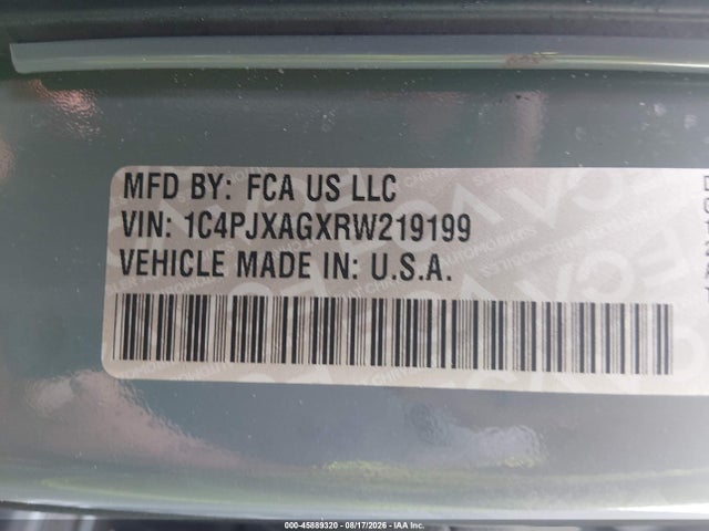 Продаж на аукціоні авто 2024 Jeep Wrangler 2-door Sport S 4x4, vin: 1C4PJXAGXRW219199, номер лоту: 45889320