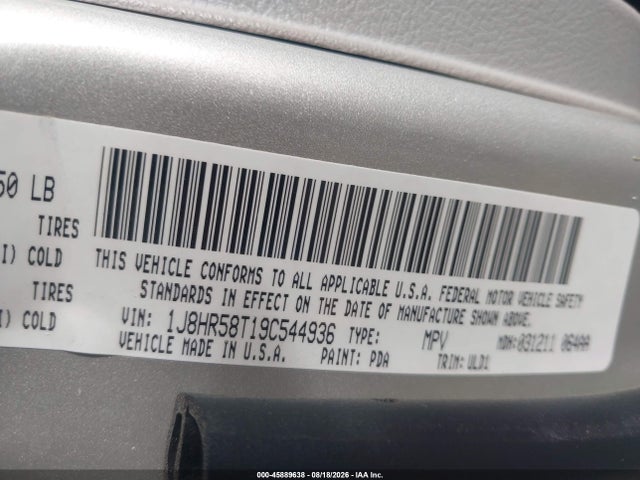 Продажа на аукционе авто 2009 Jeep Grand Cherokee Limited, vin: 1J8HR58T19C544936, номер лота: 45889638