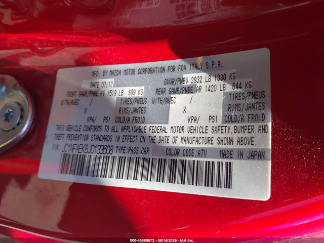 Fiat 124 Spider Classica 2018 JC1NFAEK8J0133608 Image 9