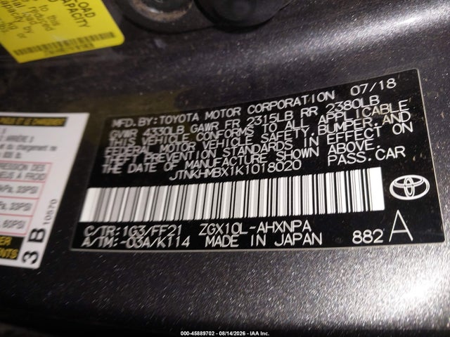 Toyota C-HR XLE 2019 JTNKHMBX1K1018020 Image 9