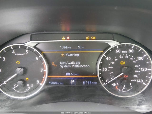 45890042 :رقم المزاد ، 1N4BL4CV8KC177076 vin ، 2019 Nissan Altima 2.5 Sr مزاد بيع