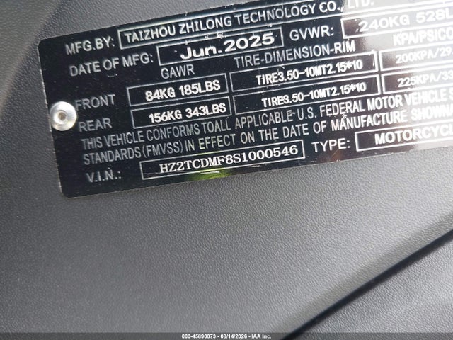 Zhilong St 2025 HZ2TCDMF8S1000546 Image 10