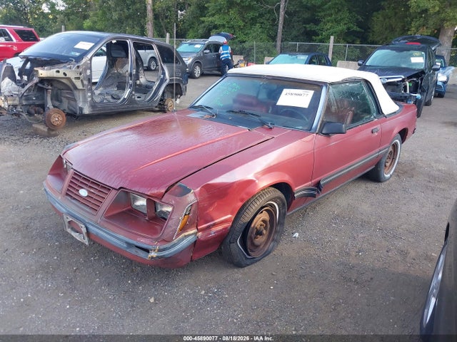 1984 Ford Mustang Glx მანქანა იყიდება აუქციონზე, vin: 1FABP2736EF216610, აუქციონის ნომერი: 45890077
