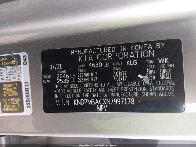 KIA Sportage Lx 2022 KNDPM3ACXN7997178 Image 9