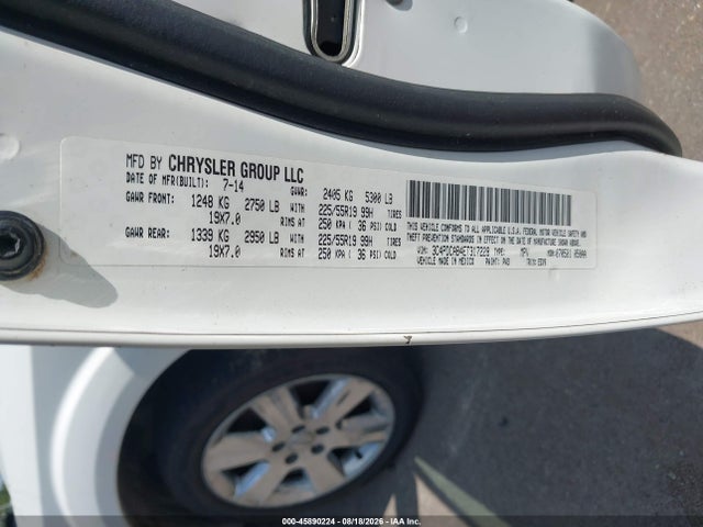 2014 Dodge Journey Se მანქანა იყიდება აუქციონზე, vin: 3C4PDCAB4ET317228, აუქციონის ნომერი: 45890224