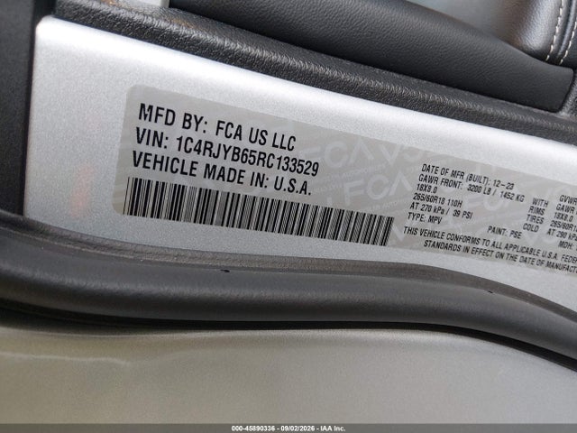 45890336 :رقم المزاد ، 1C4RJYB65RC133529 vin ، 2024 Jeep Grand Cherokee 4xe مزاد بيع