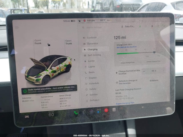 Aukcja sprzedaży 2022 Tesla Model Y Long Range Dual Motor All-wheel Drive, vin: 7SAYGDEE9NF445763, numer aukcji: 45890544