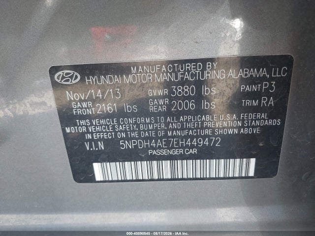 Hyundai ELANTRA SE 2014 5NPDH4AE7EH449472 Image 9