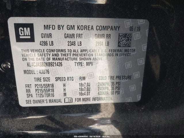 Buick Encore Fwd Preferred 2019 KL4CJASB2KB921426 Image 9