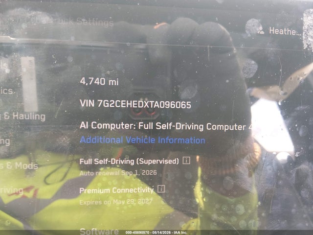 2026 Tesla Cybertruck Dual Motor All-wheel Drive/premium All-wheel Drive მანქანა იყიდება აუქციონზე, vin: 7G2CEHEDXTA096065, აუქციონის ნომერი: 45890570