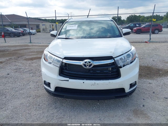 2015 Toyota Highlander Xle V6 მანქანა იყიდება აუქციონზე, vin: 5TDJKRFH1FS215778, აუქციონის ნომერი: 45890595