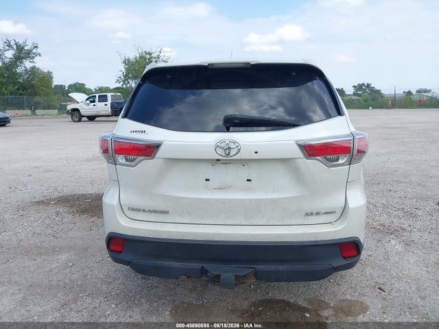 2015 Toyota Highlander Xle V6 მანქანა იყიდება აუქციონზე, vin: 5TDJKRFH1FS215778, აუქციონის ნომერი: 45890595