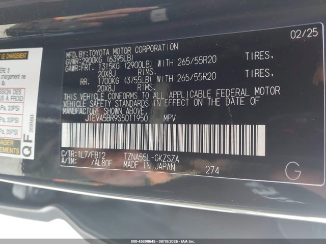 Toyota 4runner Trd Sport 2025 JTEVA5BR9S5011950 Image 9