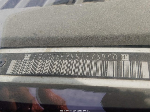 2011 Chevrolet Express 1500 Work Van მანქანა იყიდება აუქციონზე, vin: 1GCSGAFX9B1173950, აუქციონის ნომერი: 45890733