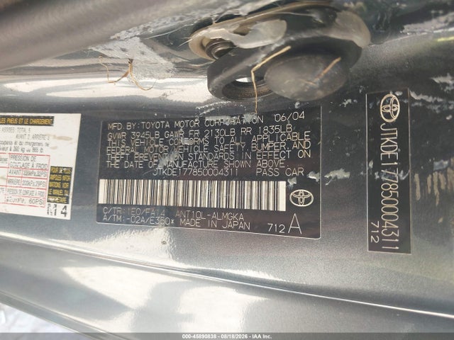 Продажа на аукционе авто 2005 Scion Tc, vin: JTKDE177850004311, номер лота: 45890838