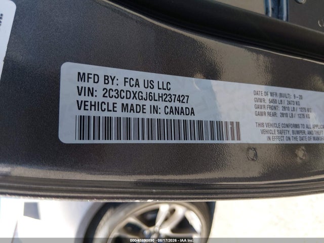 Dodge Charger Scat Pack Rwd 2020 2C3CDXGJ6LH237427 Image 9
