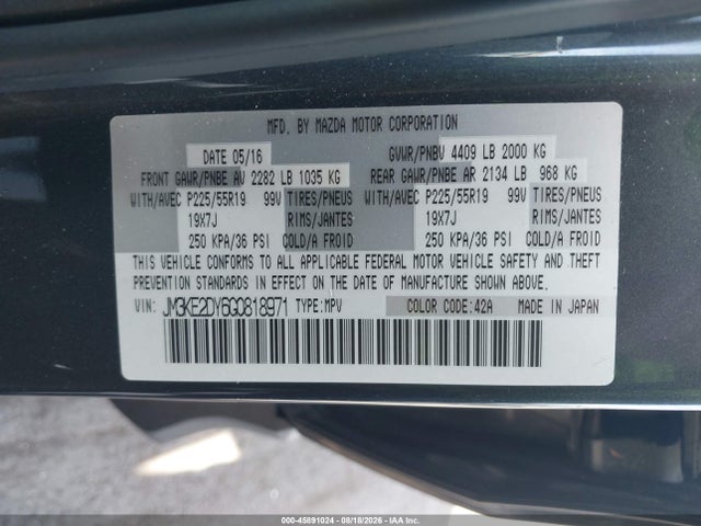JM3KE2DY6G0818971 Mazda Cx-5 Grand Touring