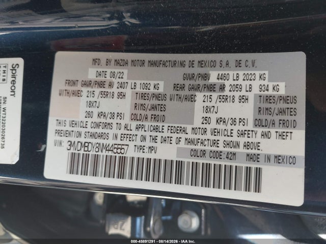 3MVDMBDY8NM445557 Mazda Cx-30 2.5 Turbo Premium