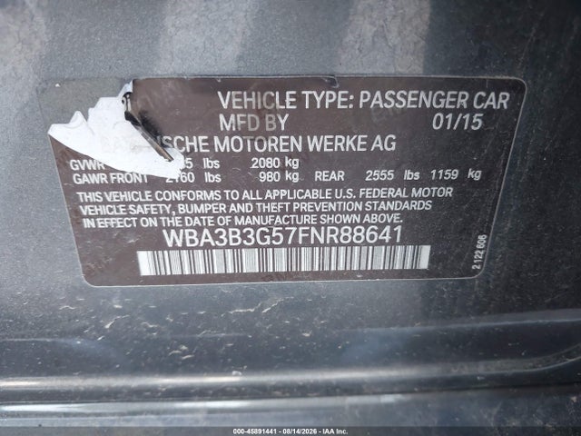 Aukcja sprzedaży 2015 Bmw 328i Xdrive, vin: WBA3B3G57FNR88641, numer aukcji: 45891441