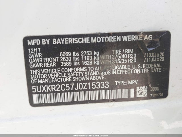 5UXKR2C57J0Z15333 BMW X5 Sdrive35i