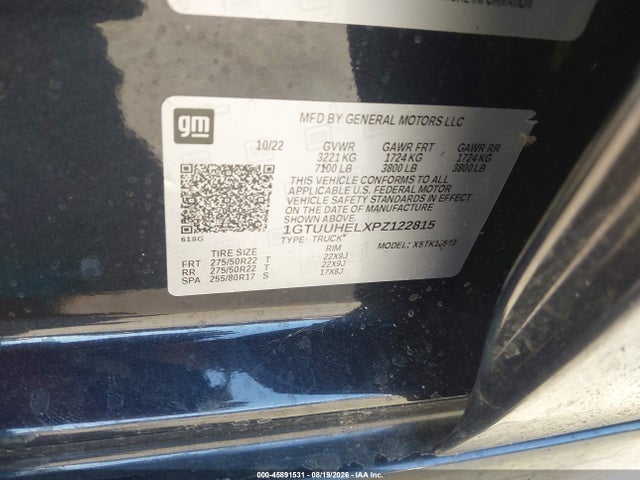 Aukcja sprzedaży 2023 Gmc Sierra 1500 4wd  Short Box Denali Ultimate, vin: 1GTUUHELXPZ122815, numer aukcji: 45891531