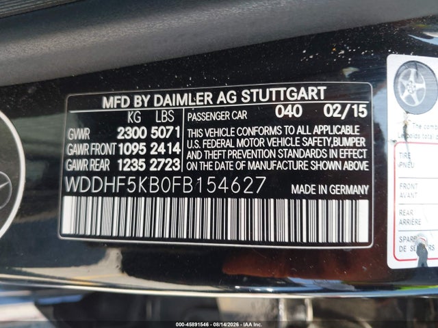Mercedes-Benz E 350 2015 WDDHF5KB0FB154627 Image 9