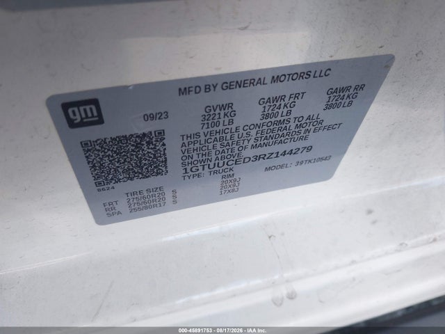 Продаж на аукціоні авто 2024 Gmc Sierra 1500 4wd  Short Box Elevation With 3sb, vin: 1GTUUCED3RZ144279, номер лоту: 45891753